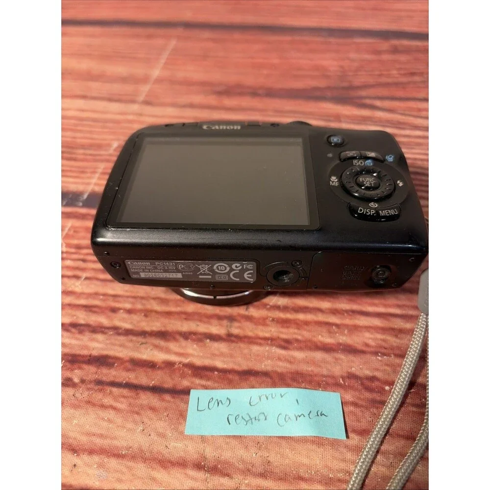Canon PowerShot SX120 IS Digital Camera 10 MP Powers On Lens Error As Is REPAIR